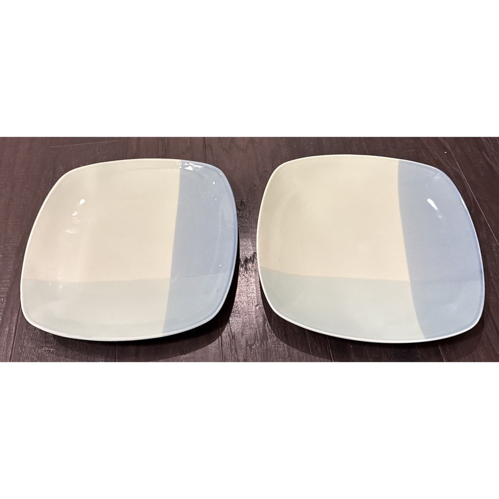 222‎ Fifth Color Blocks Blue Green Dinner Plates Plate 11 Inch Set Of 2